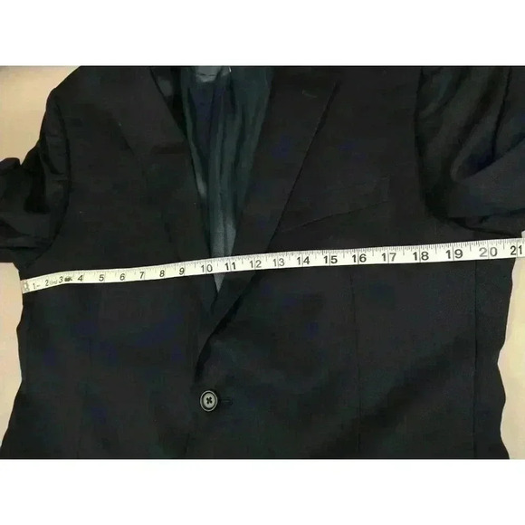 Ermenegildo Zegna Saks Fifth Ave BLACK LABEL 42L Navy SILK WOOL Blazer Jacket - Picture 2 of 15